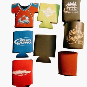 Can Coolers Koozie Soda Pop Beer Neoprene Mixed Colors Brands Lot 7